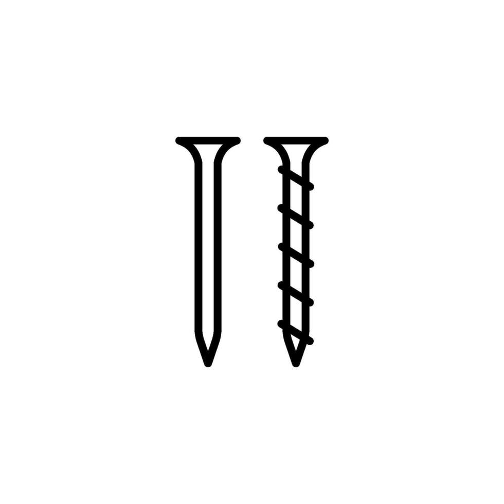 Metall Nagel Symbol Vektor Design Vorlagen
