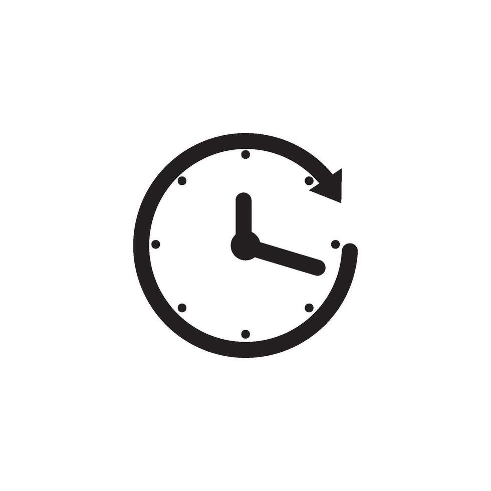 Uhr und Uhr Zeit Symbol Vektor Design Vorlage