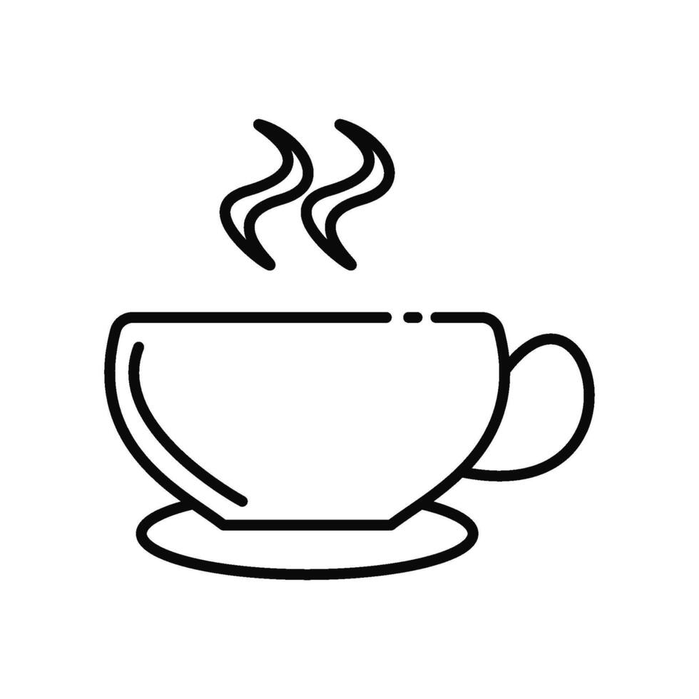 kopp glas muc av kaffe varm dryck ikon vektor design mall