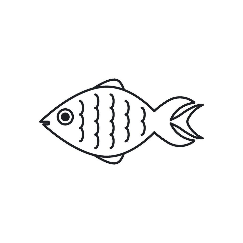fisk ikon vektor design mall