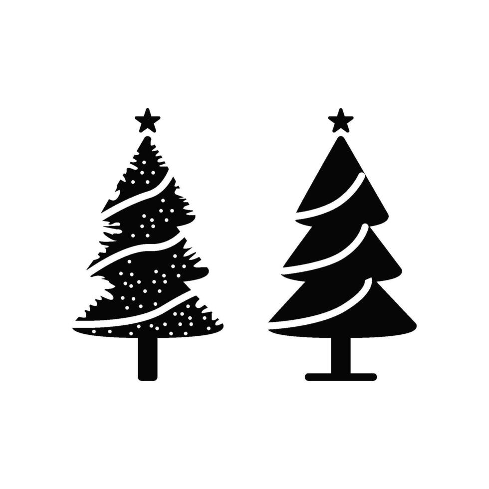 Weihnachten Fichte Kiefer Symbol Vektor Design Vorlage