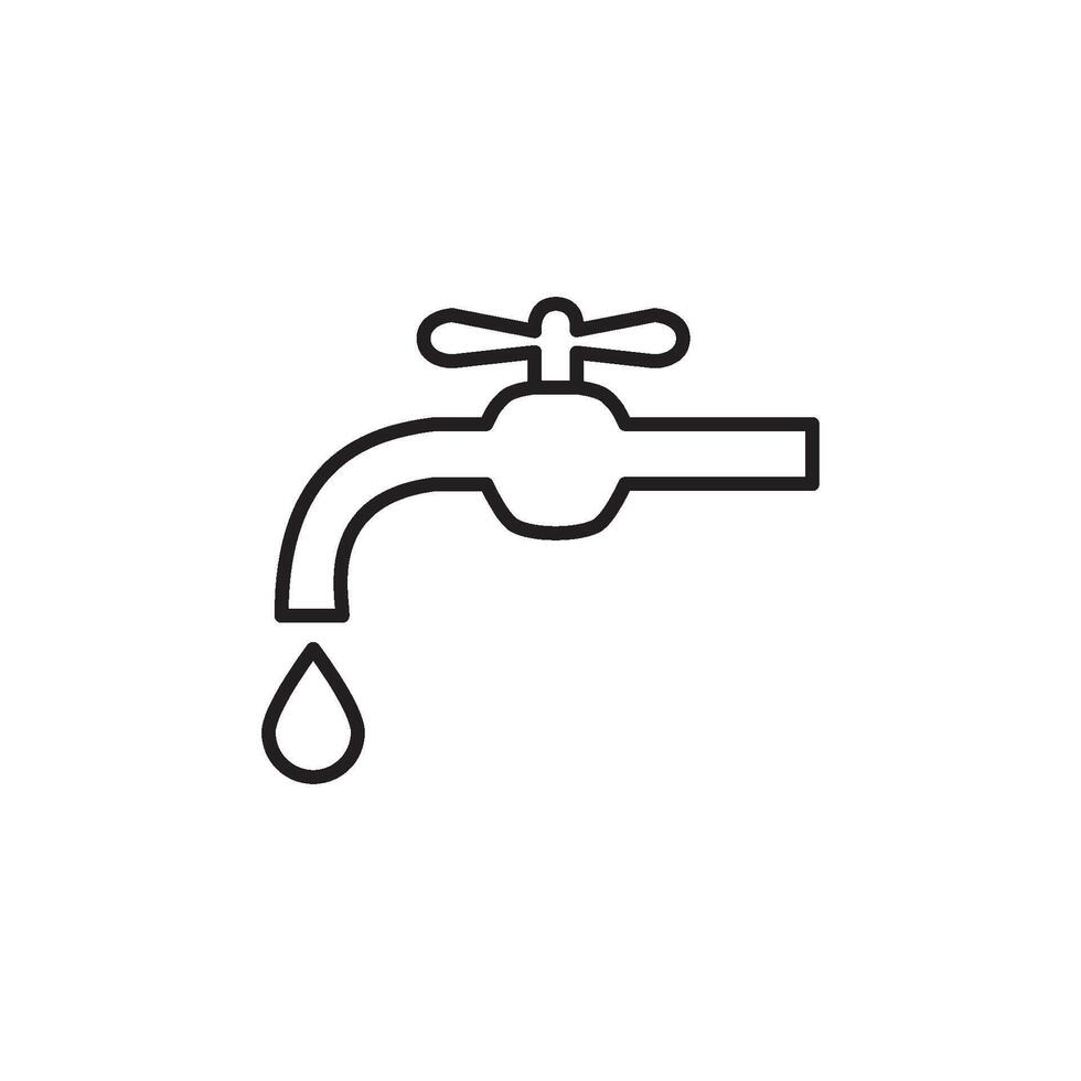 vatten kran ikon vektor design mallar
