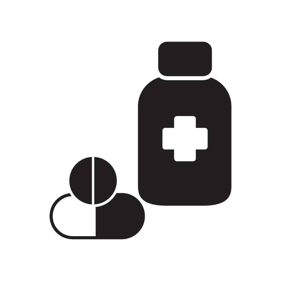 Flasche Pille Symbol Vektor Designvorlagen
