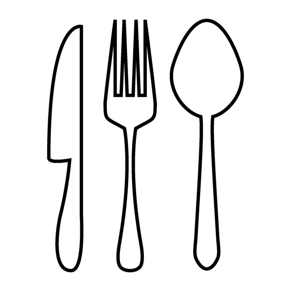 sked och gaffel ikon vektor design mall