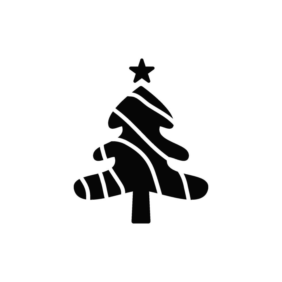 Weihnachten Fichte Kiefer Symbol Vektor Design Vorlage