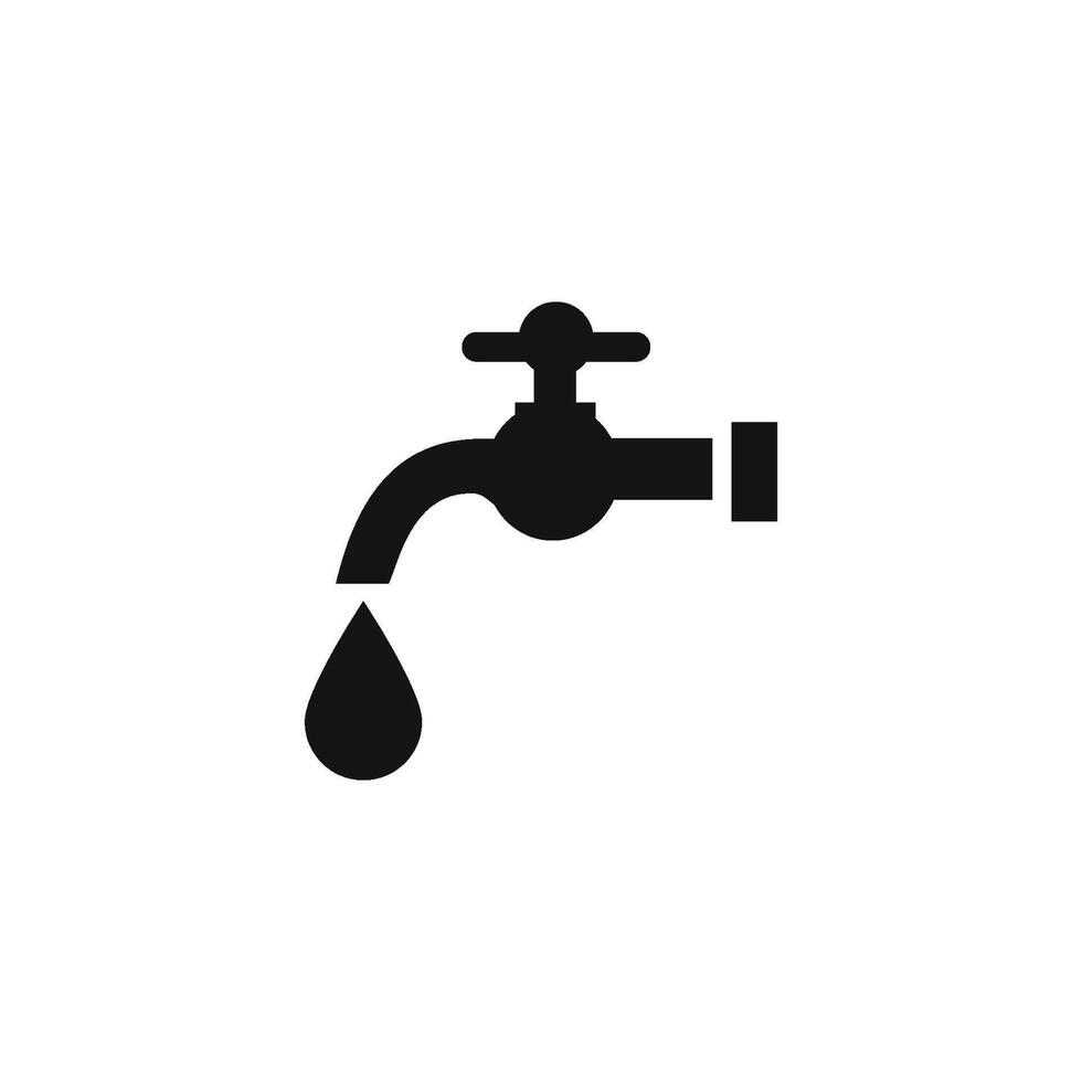 Wasser Wasserhahn Symbol Vektor Design Vorlagen