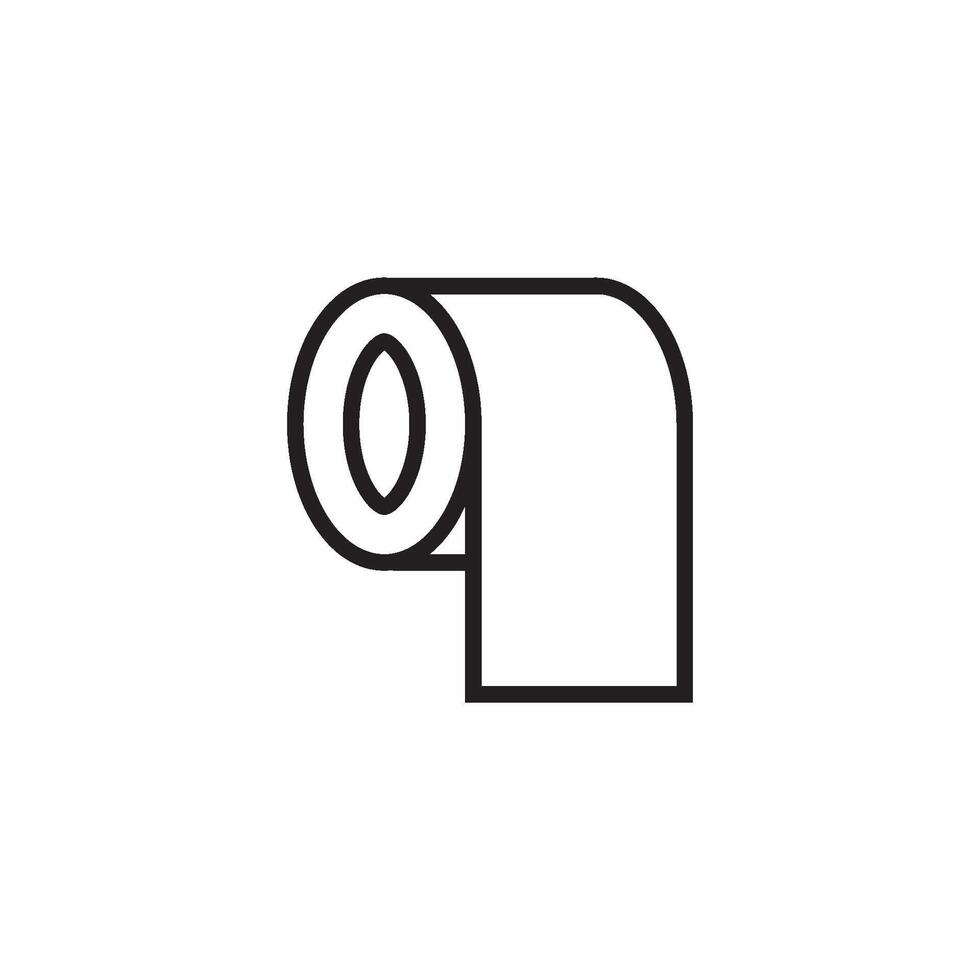 Toilette Gewebe Symbol Vektor Design Vorlagen