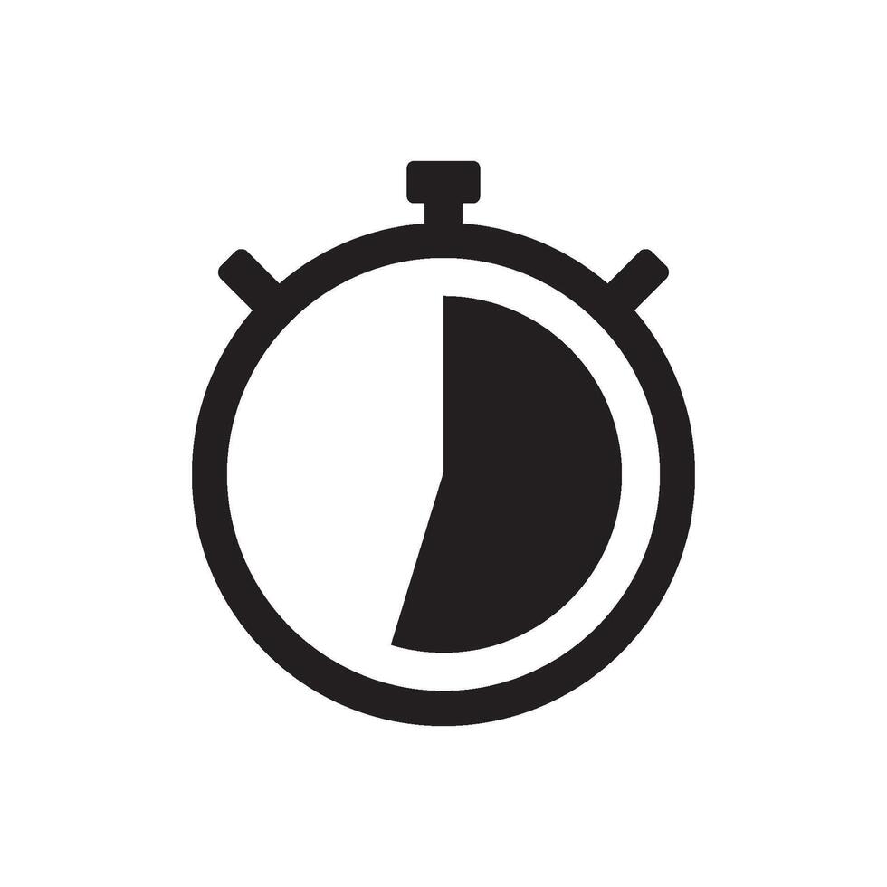 Uhr halt Symbol Vektor Design Vorlage