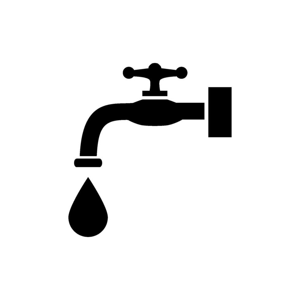 Wasser Wasserhahn Symbol Vektor Design Vorlagen