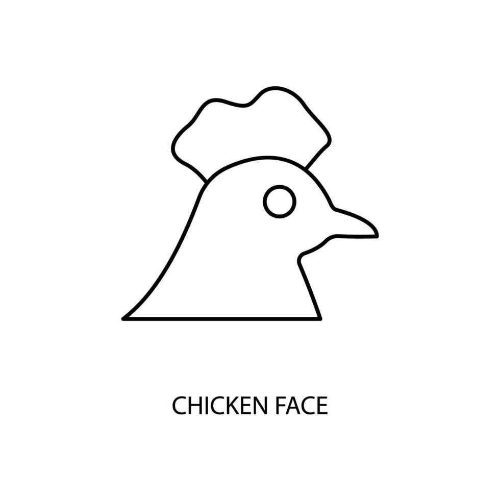 kyckling djur- begrepp linje ikon. enkel element illustration. kyckling djur- begrepp översikt symbol design. vektor