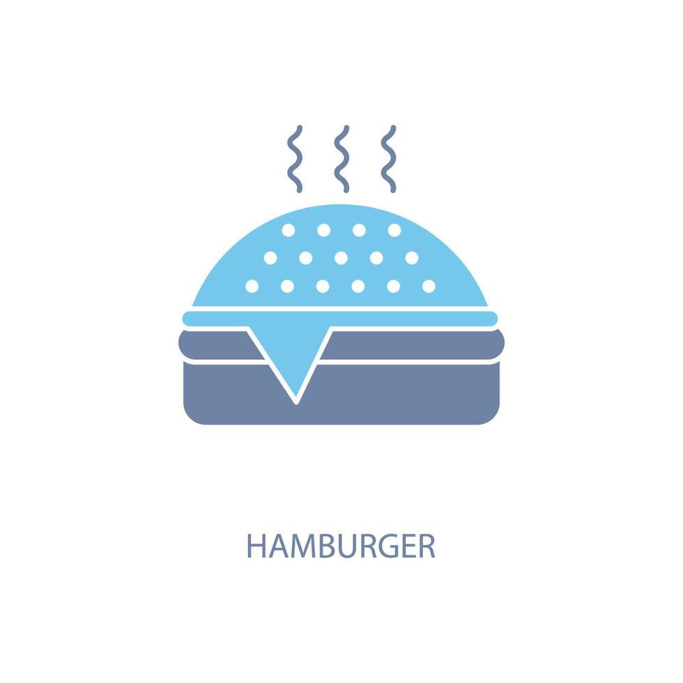 Hamburger Konzept Linie Symbol. einfach Element Illustration. Hamburger Konzept Gliederung Symbol Design. vektor