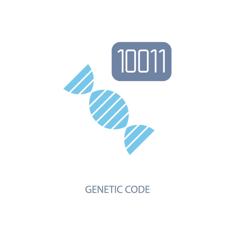 genetisch Code Konzept Linie Symbol. einfach Element Illustration. genetisch Code Konzept Gliederung Symbol Design. vektor