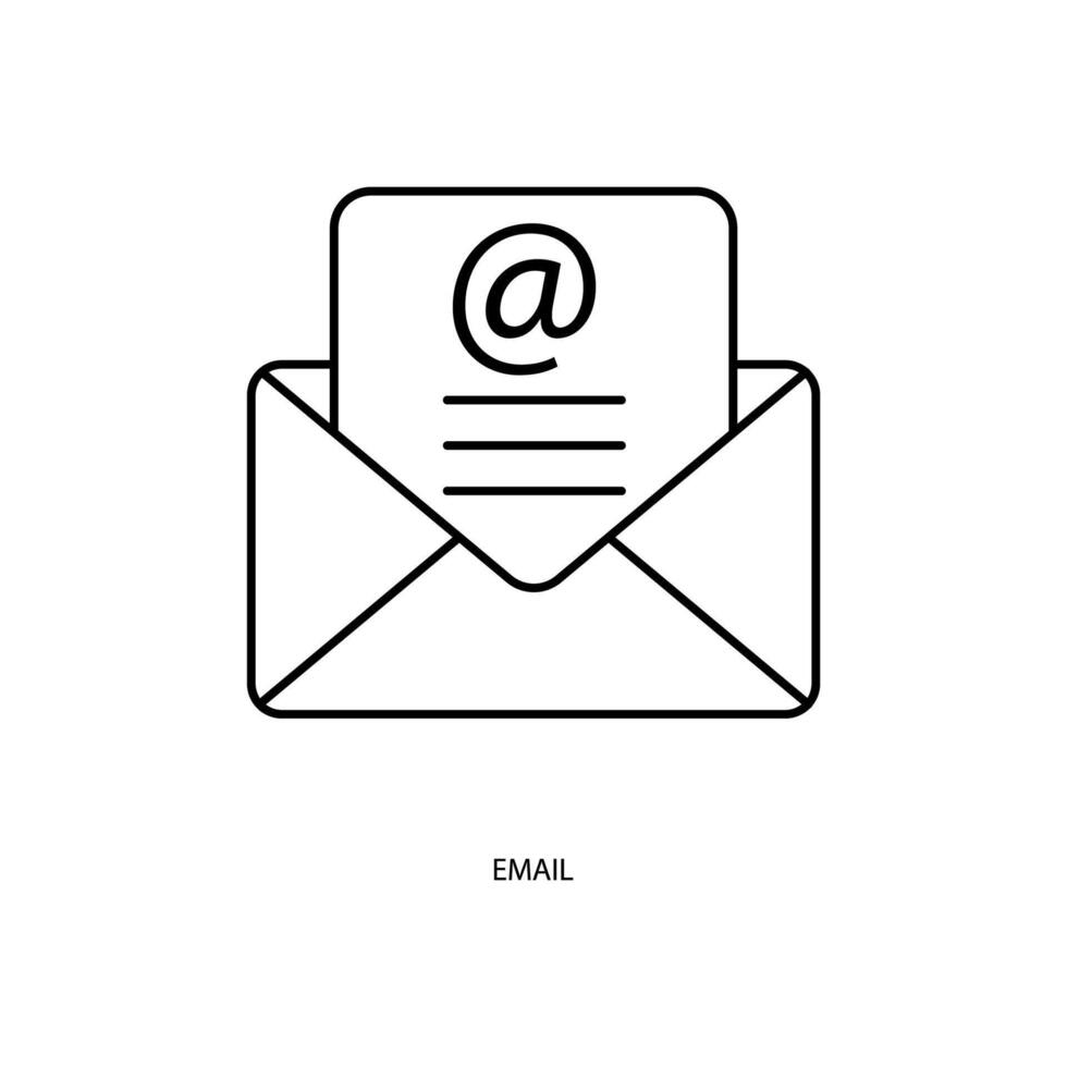 e-post begrepp linje ikon. enkel element illustration. e-post begrepp översikt symbol design. vektor