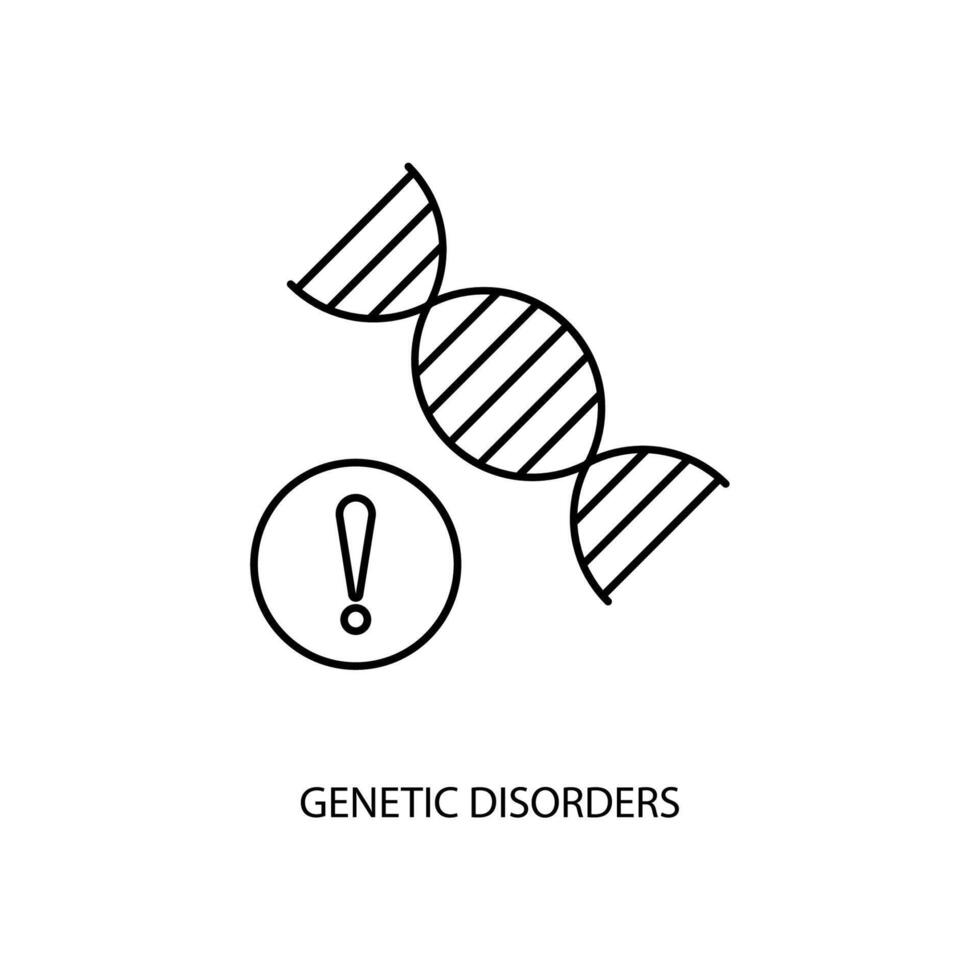 genetisk störningar begrepp linje ikon. enkel element illustration. genetisk störningar begrepp översikt symbol design. vektor