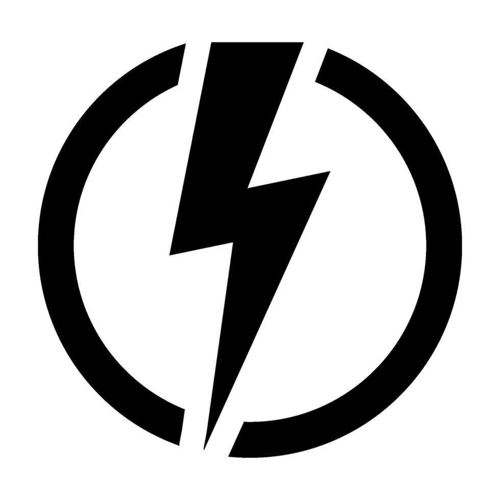 elektricitet kraft och knapp ikon vektor design mall