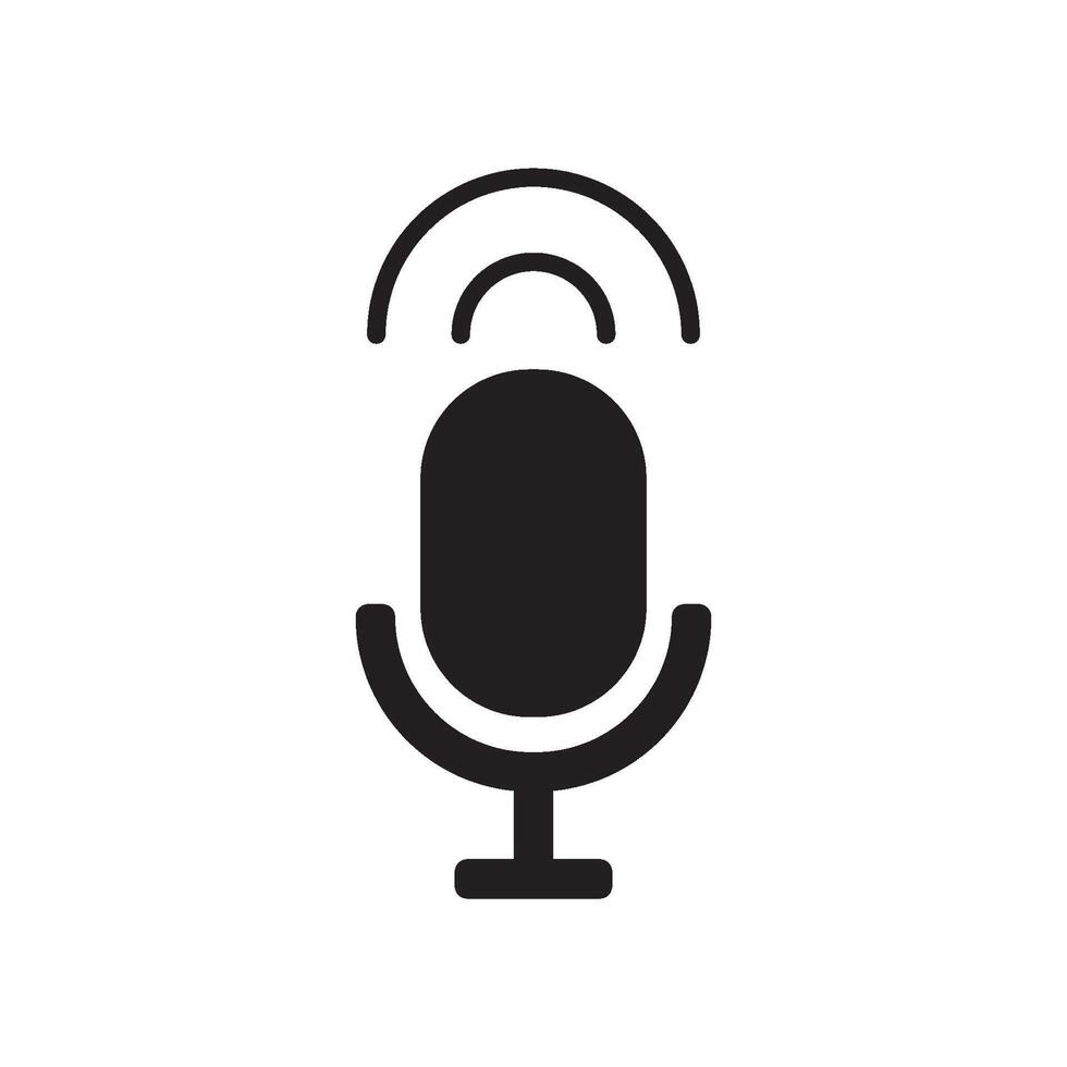 mikrofon ikon vektor formgivningsmall