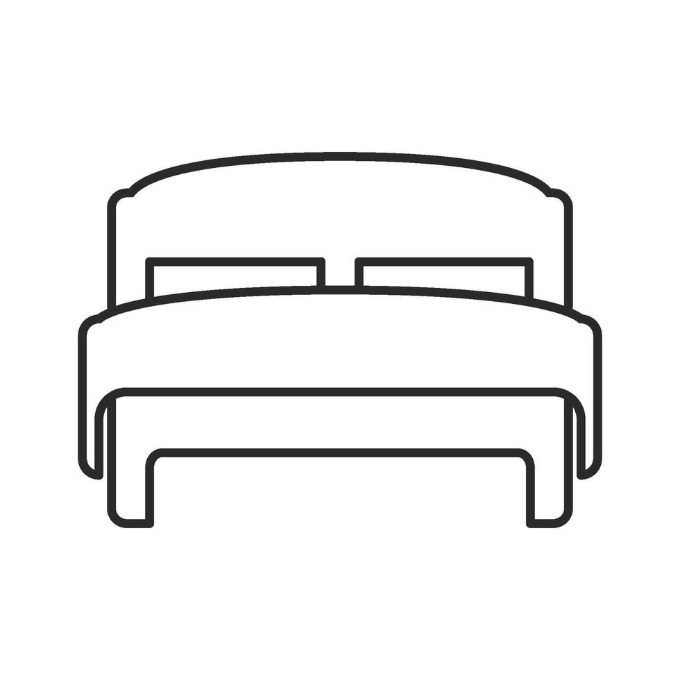 doppelt Bett Symbol Vektor Design Vorlage