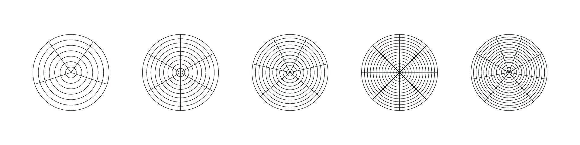 femhörning och sexhörning Diagram , för 5 punkt radar eller Spindel diagram. för visualisera data med strukturerad Graf närma sig. platt vektor illustration isolerat på vit bakgrund.