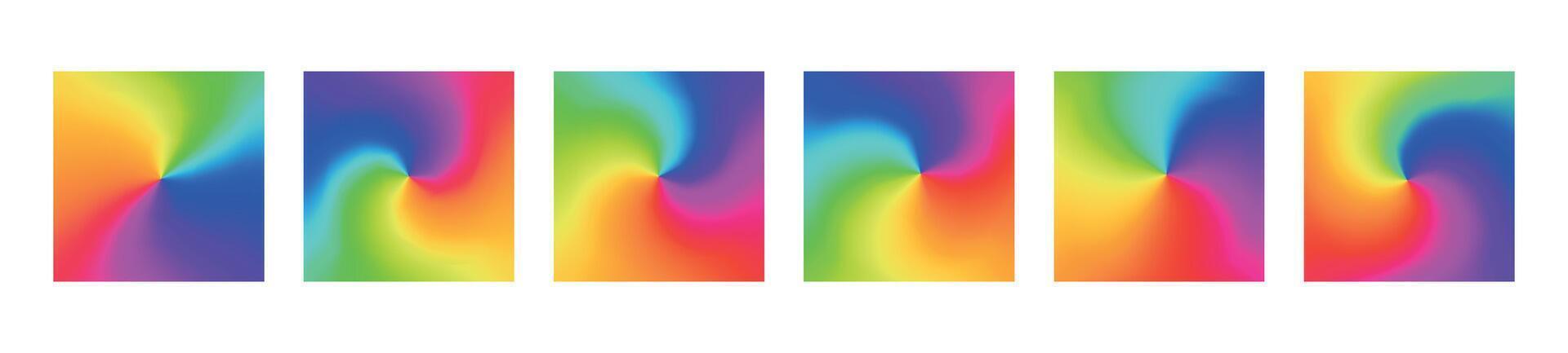 Farbe Rad mit radial Gradient, das Regenbogen Spektrum im kreisförmig Palette Platz Hintergrund. eben Vektor Illustration isoliert auf Weiß Hintergrund.
