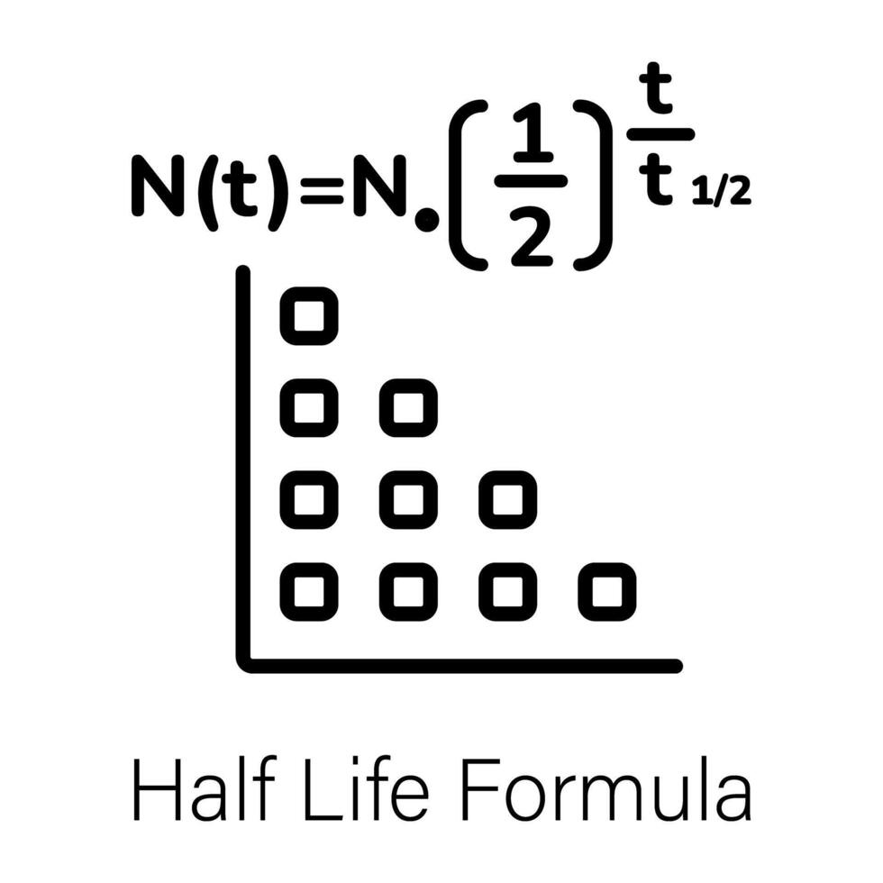 Hälfte Leben Formel vektor