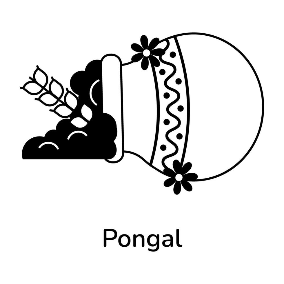 trendig pongal begrepp vektor