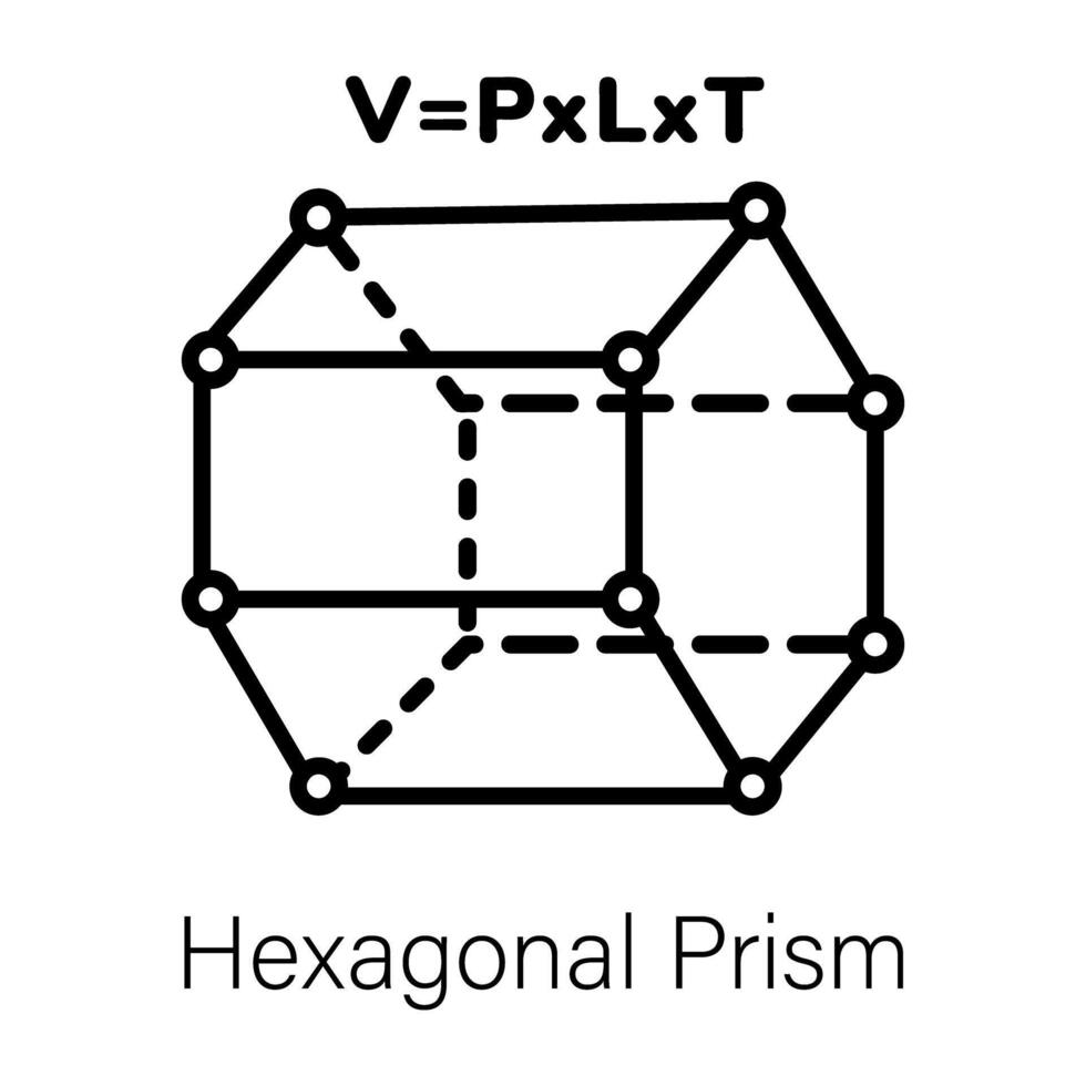 trendig hexagonal prisma vektor