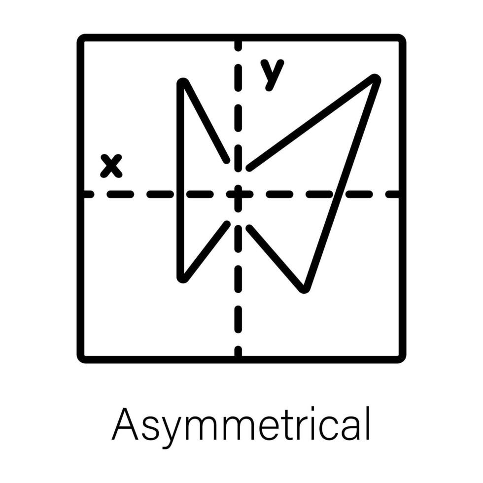 trendig asymmetrisk begrepp vektor