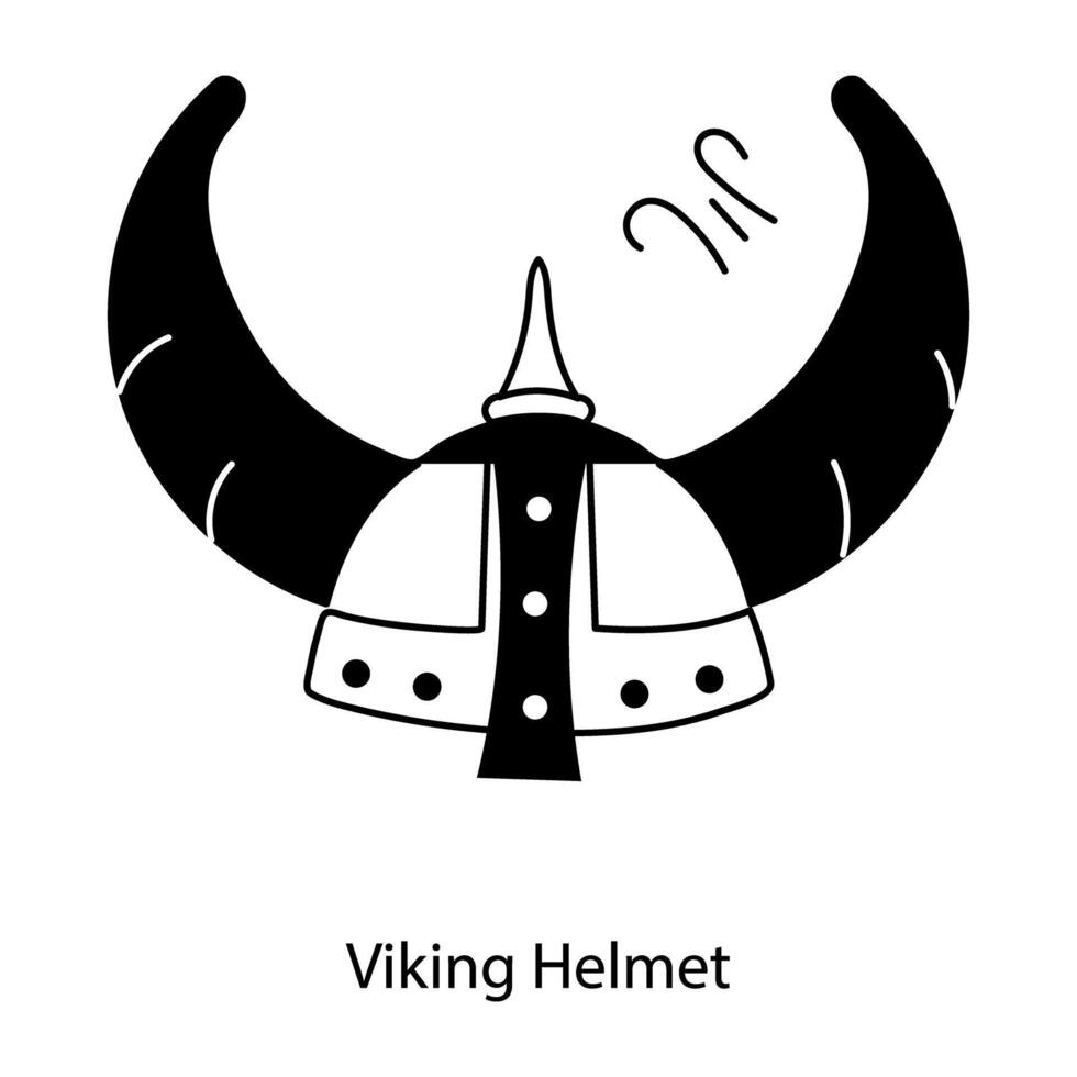 trendig viking hjälm vektor