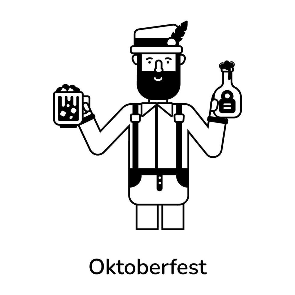 trendig oktoberfest begrepp vektor