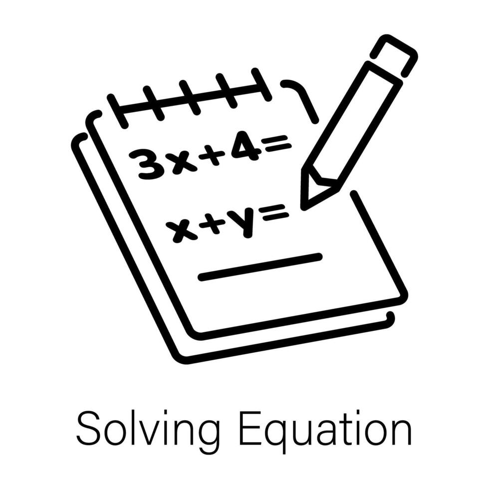 trendig lösning ekvation vektor