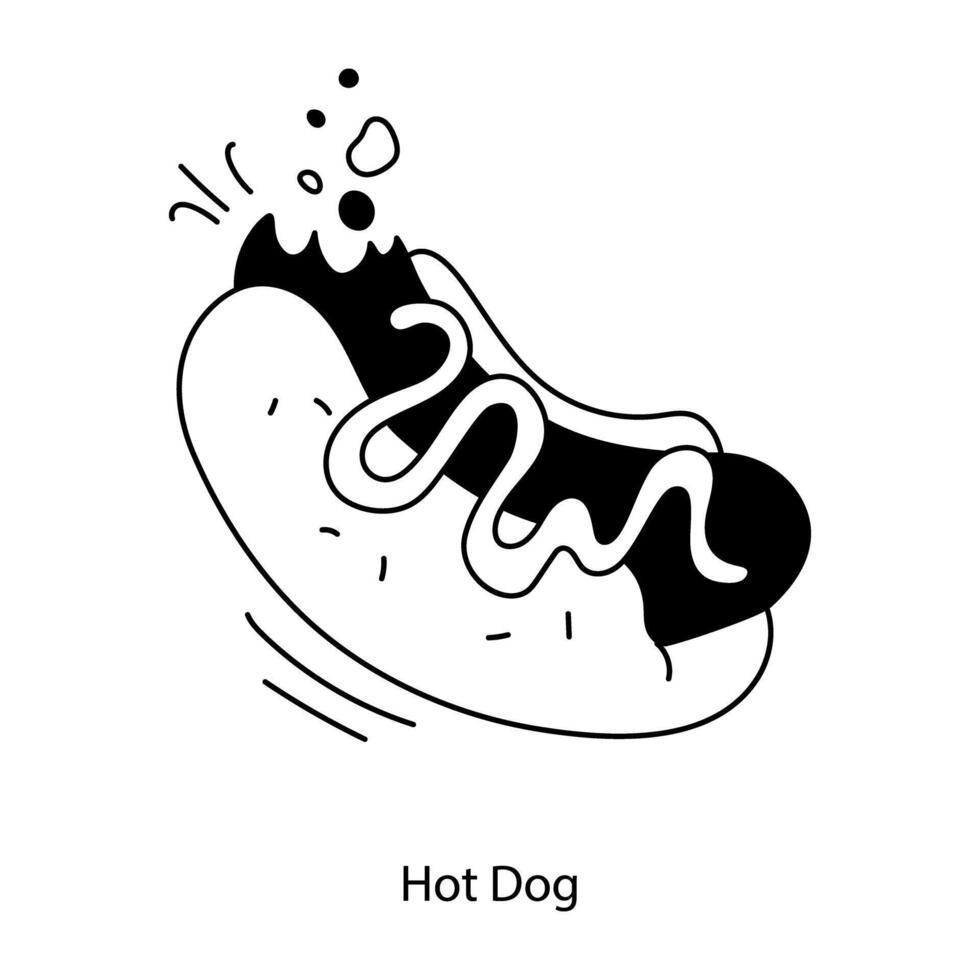 trendig varm hund vektor
