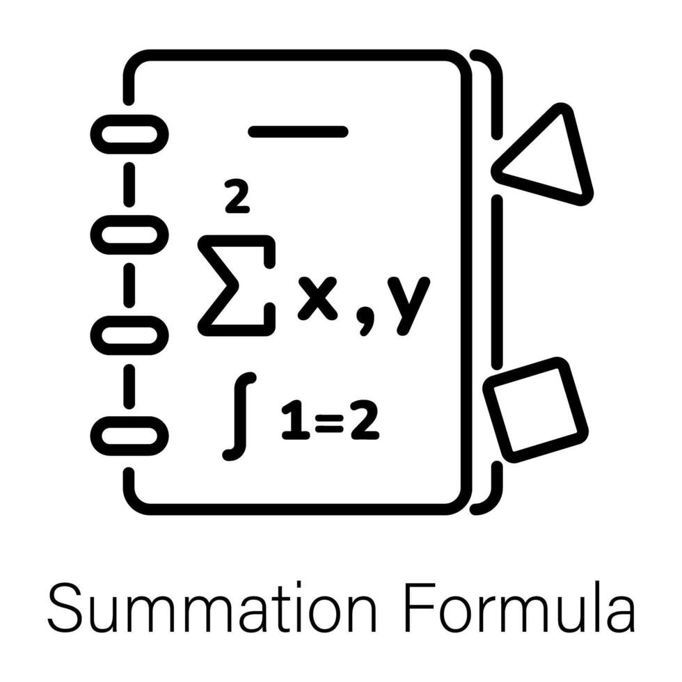 trendig summering formel vektor
