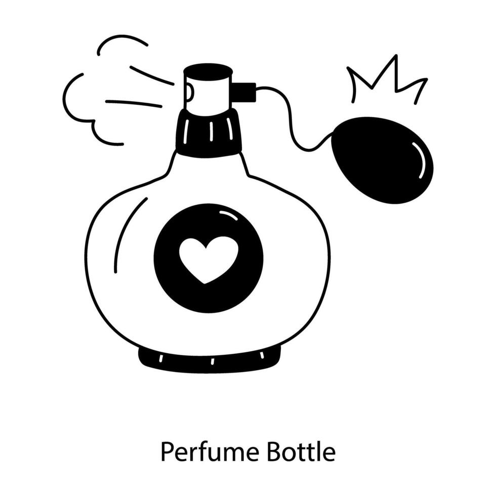 trendig parfym flaska vektor