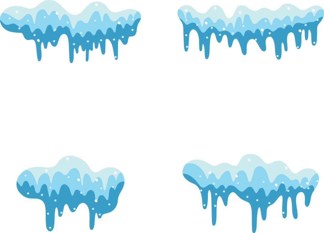 snowcap gräns i abstrakt dekoration. isolerat på vit bakgrund. vektor illustration