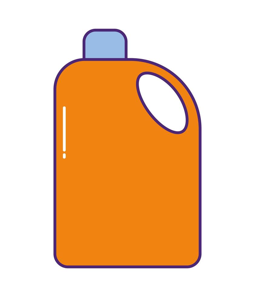 orangefarbene Desinfektionsflasche vektor