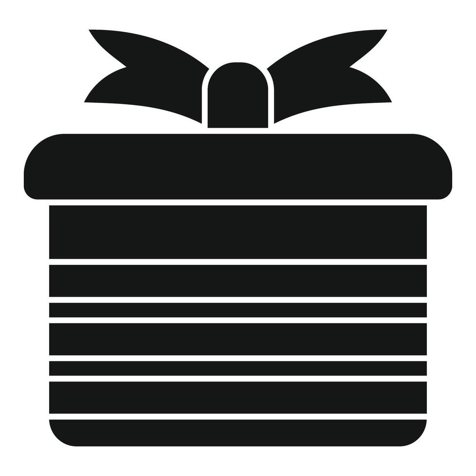 Lieferung Geschenk Box Symbol einfach Vektor. Party Design Paket vektor