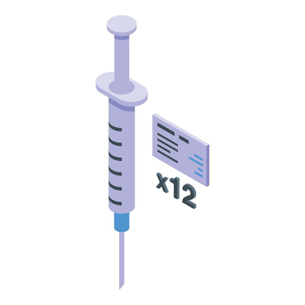 behandling historia injektion ikon isometrisk vektor. person dokumentera vektor