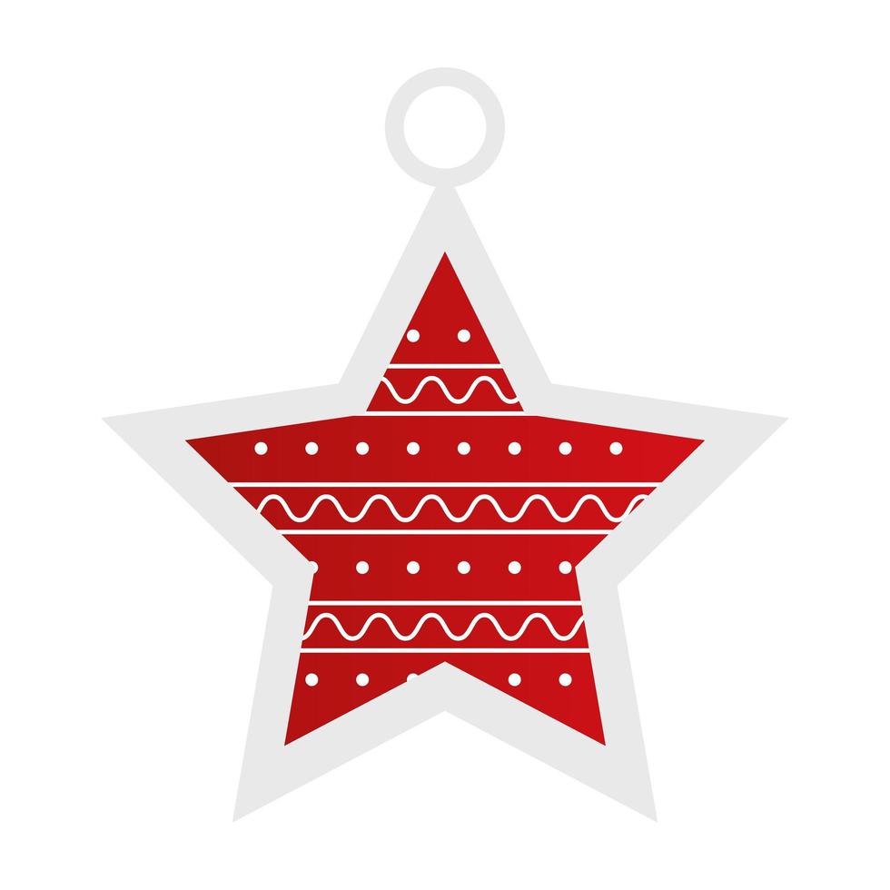 rotes Sternsymbol auf weißem Hintergrund vektor