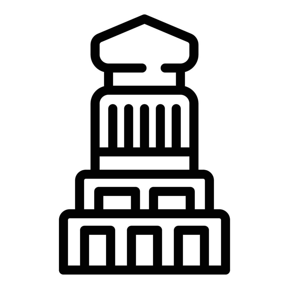 swiss torn stad ikon översikt vektor. design resa tecken vektor