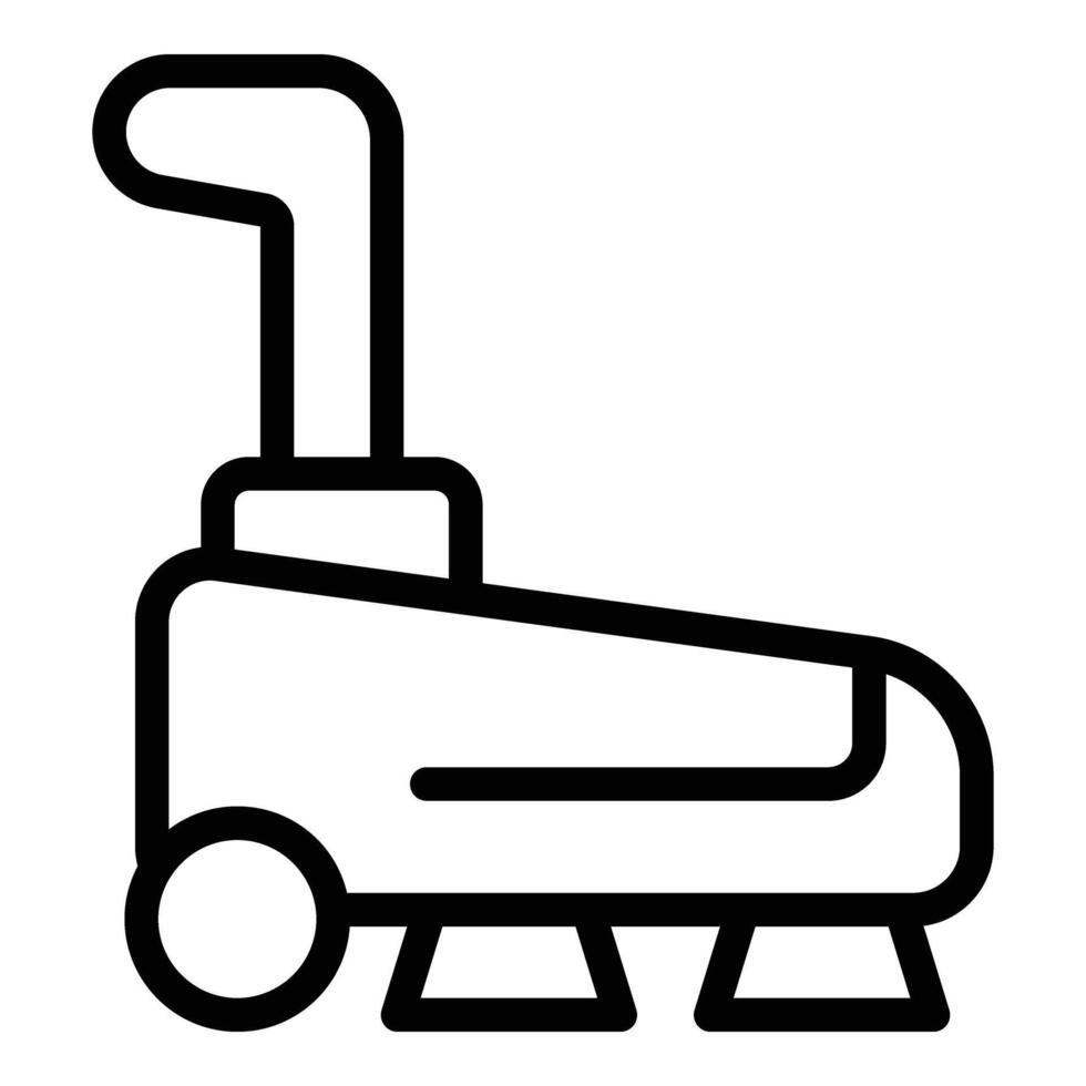 Fußboden Reiniger Maschine Symbol Gliederung Vektor. Hygiene Ausrüstung vektor