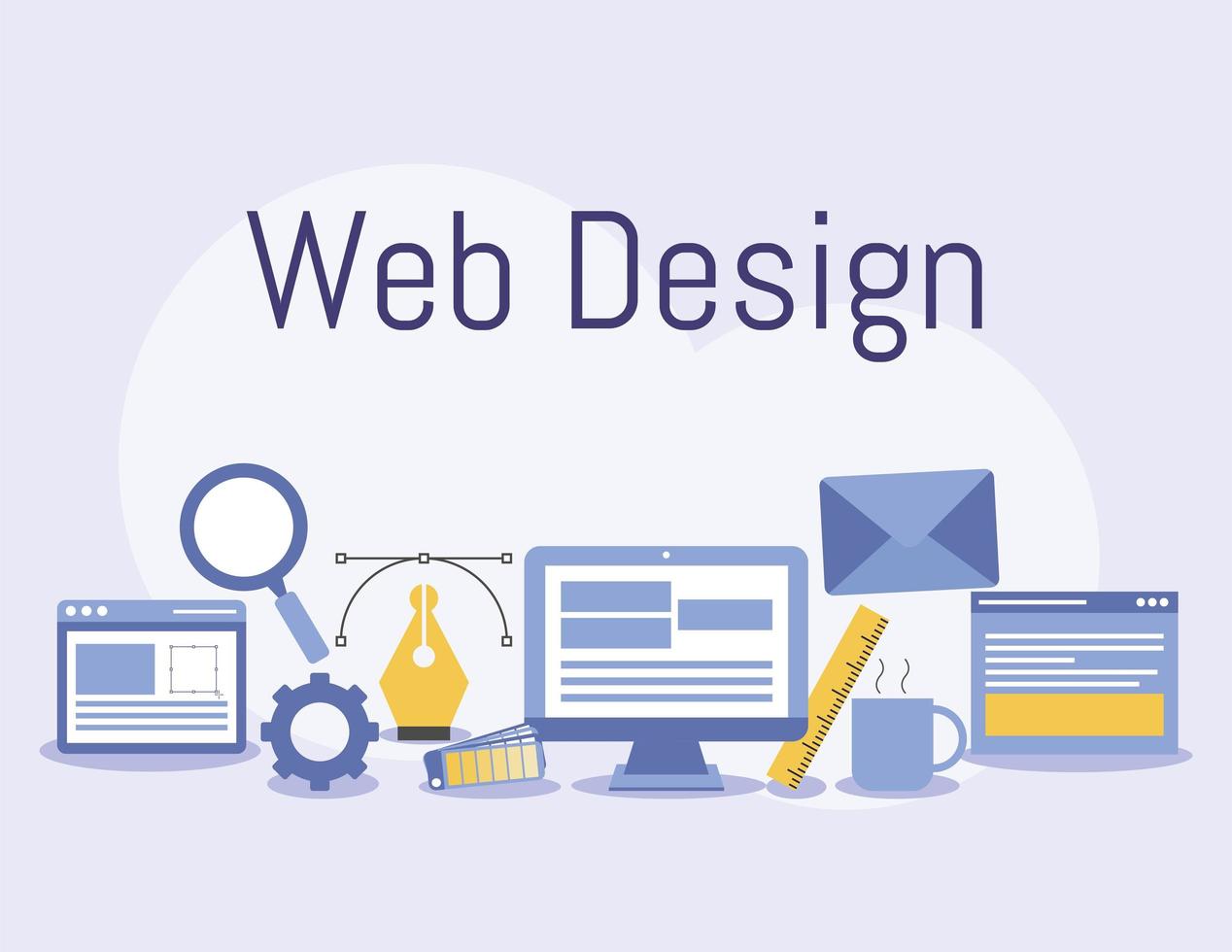 Webdesign-Karte vektor