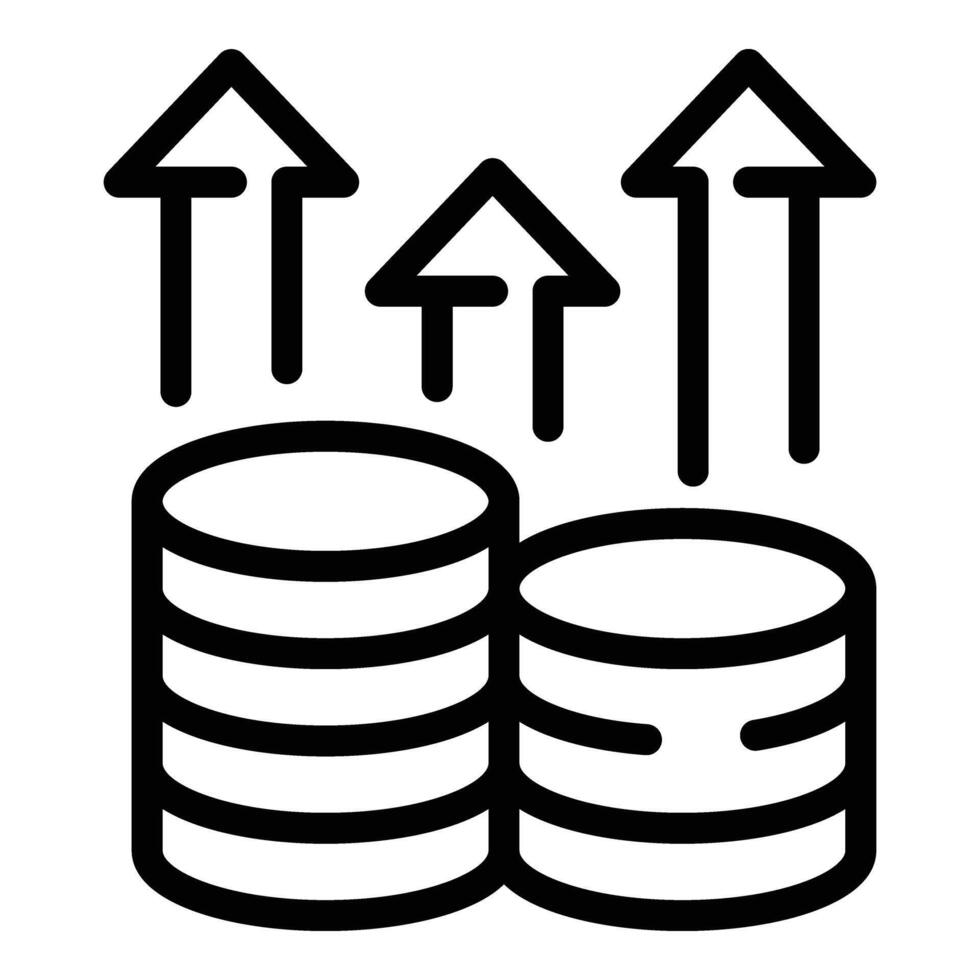 finansiell Framgång ikon översikt vektor. rikedom tillväxt vektor