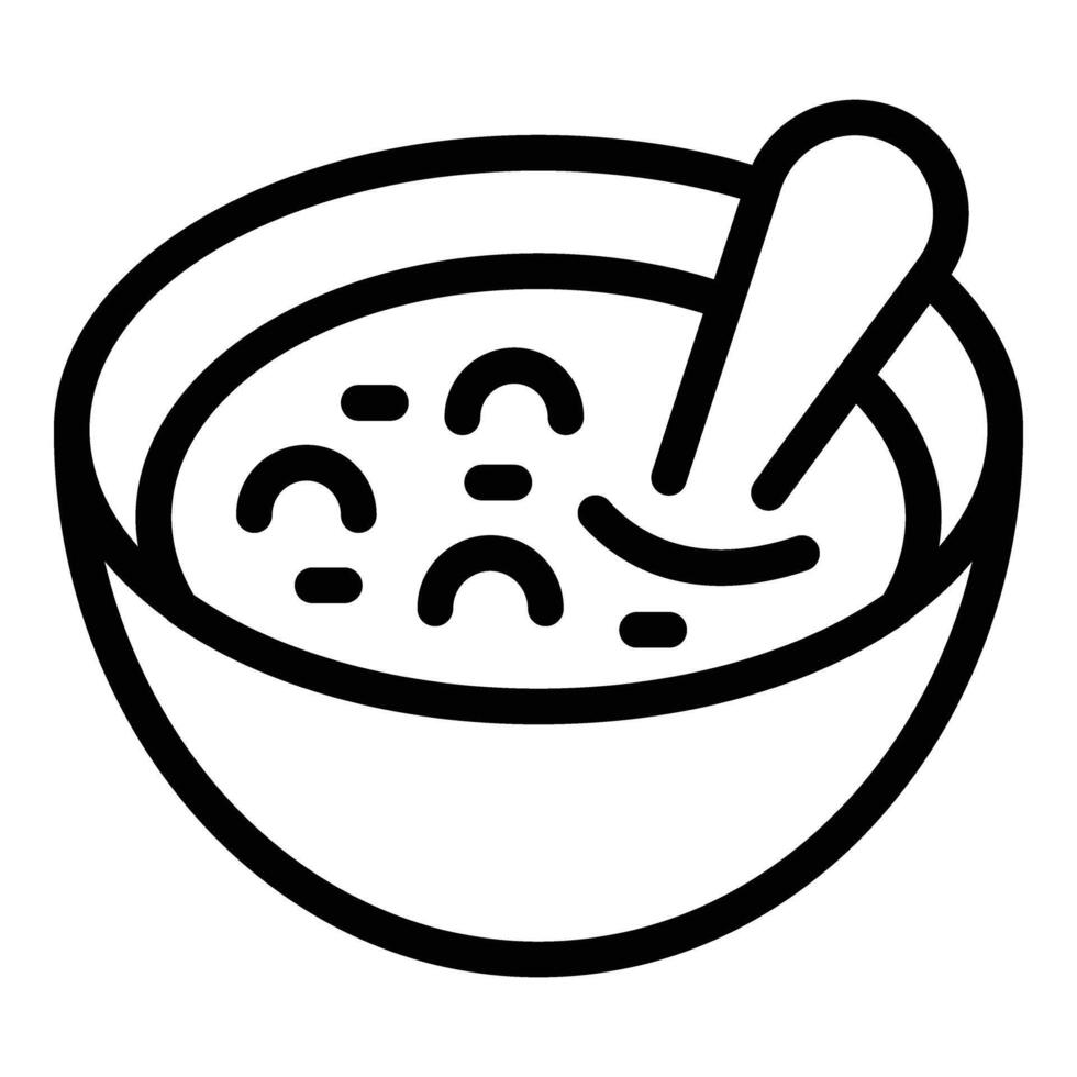 borsjtj skål ikon översikt vektor. ukrainska soppa vektor