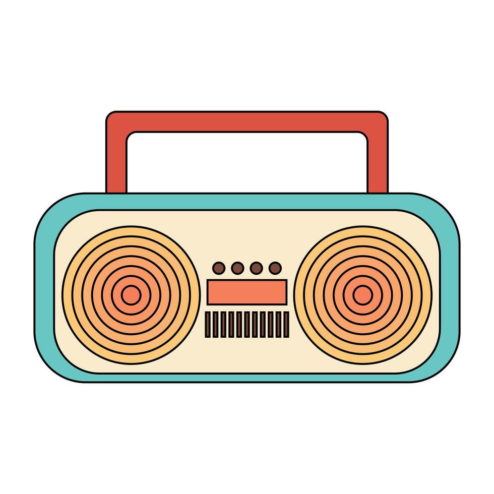 alt retro Radio Jahrgang. Radios im Karikatur Stil vektor