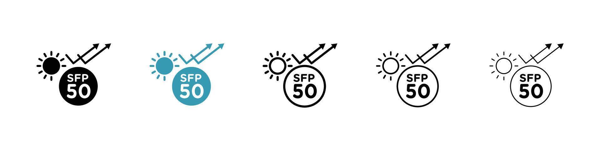 uv spf 50 schützen Symbol vektor