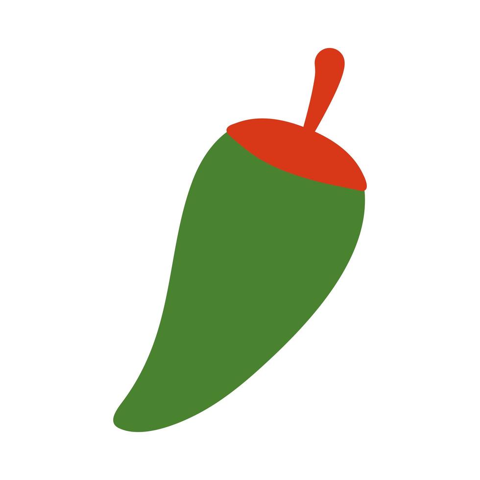 Chili-Gemüse flacher Stil Symbol Vektor-Design vektor