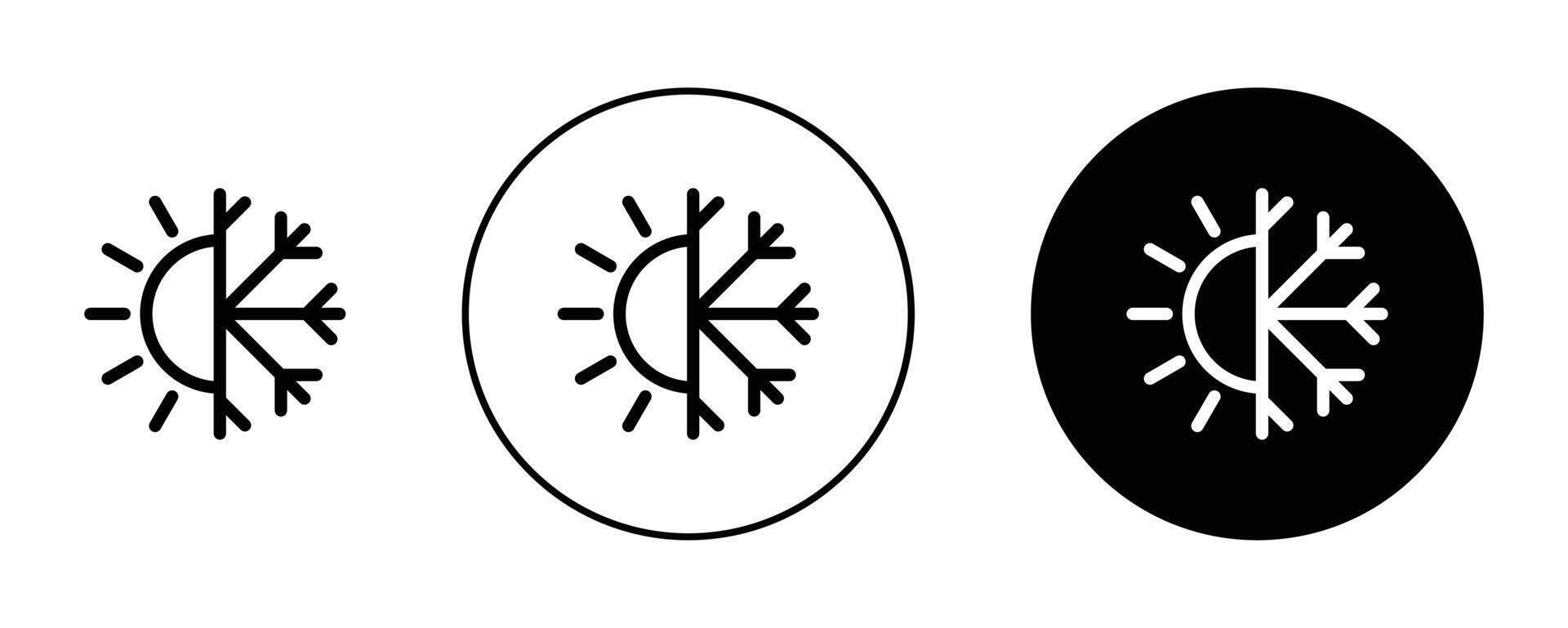 heiß und kalt Temperatur Symbol vektor