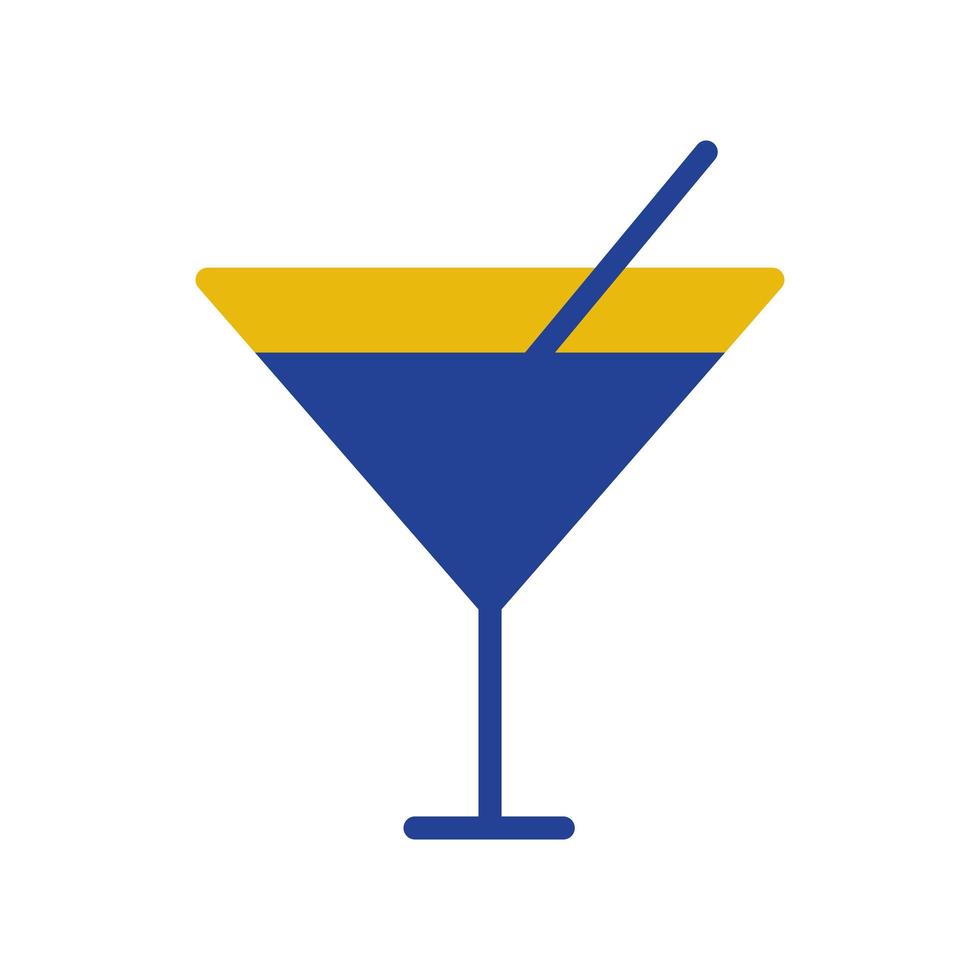 martini cocktail platt stilikon vektor design