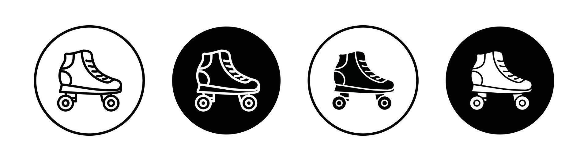 Symbol für Rollschuhe vektor