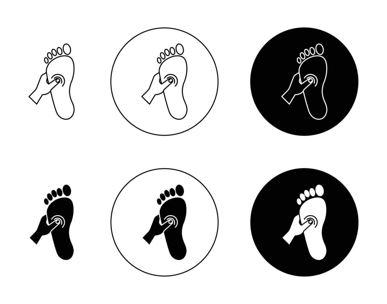 Reflexzonenmassage Fuß Massage Symbol vektor